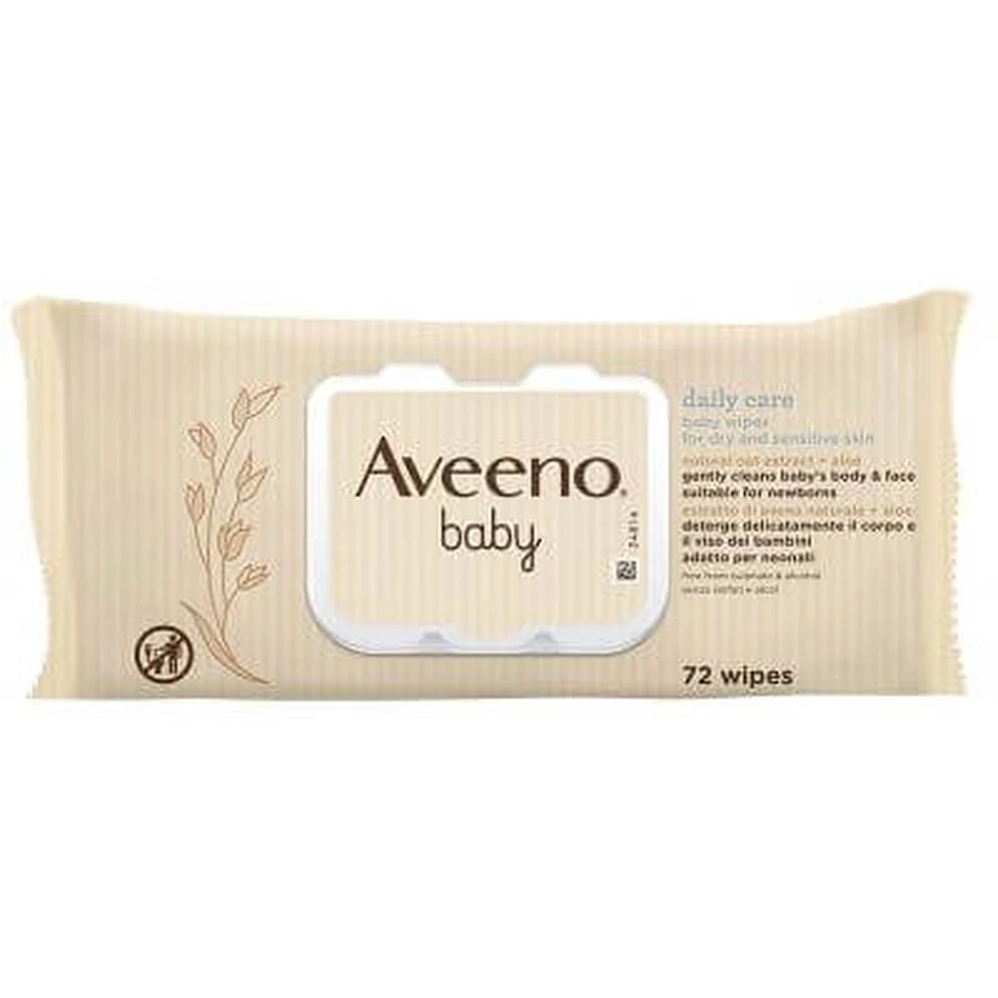 Toallitas para bebés Aveeno 72 unidades