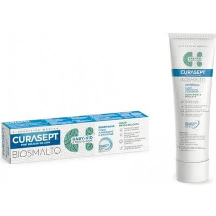 Curasept dentifrice bio émail bébé dentifrice menthe caries abrasion & érosion 50 ml