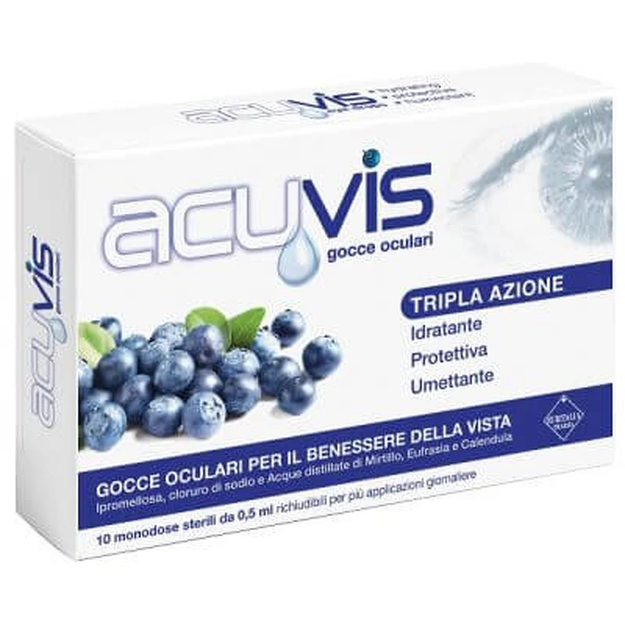 Acuvis eye drops 10 vials 0.5 ml