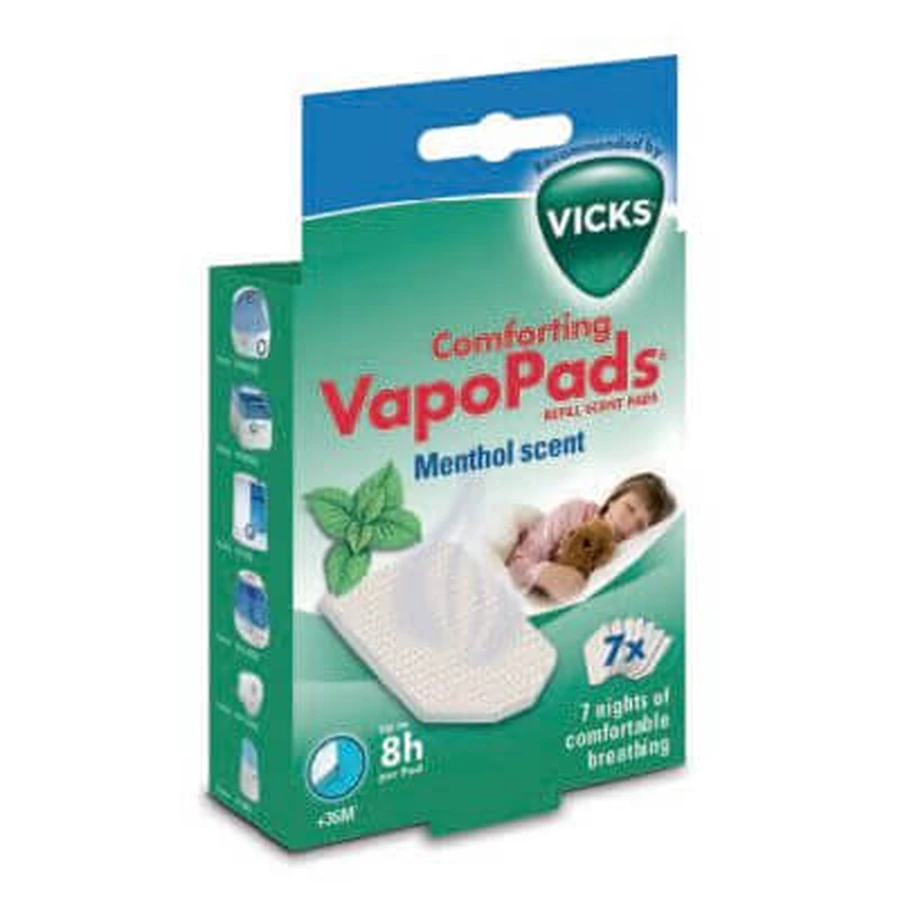 Vicks vapopads sabor mentol 7 unidades