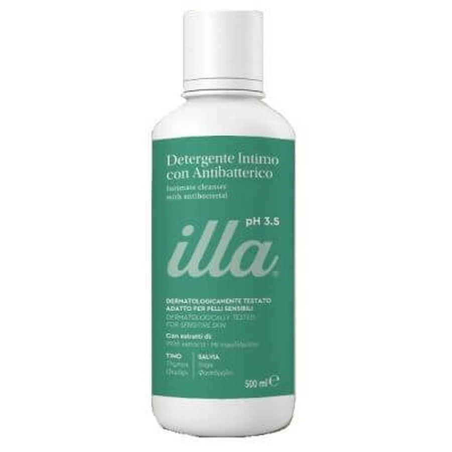 Illa detergente íntimo antibacterias ph 3.5 500 ml