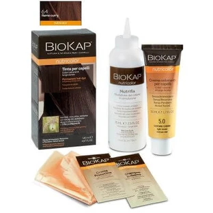 Biokap nutricolor 6.4 cobre curry tinte tubo + botella
