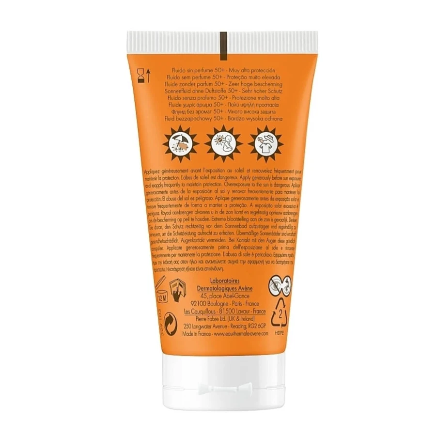 Avene sol fluid spf50+ senza profumo nuova formula 50 ml