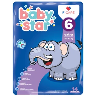 Babystar pañal 16/30kg t6 14 piezas