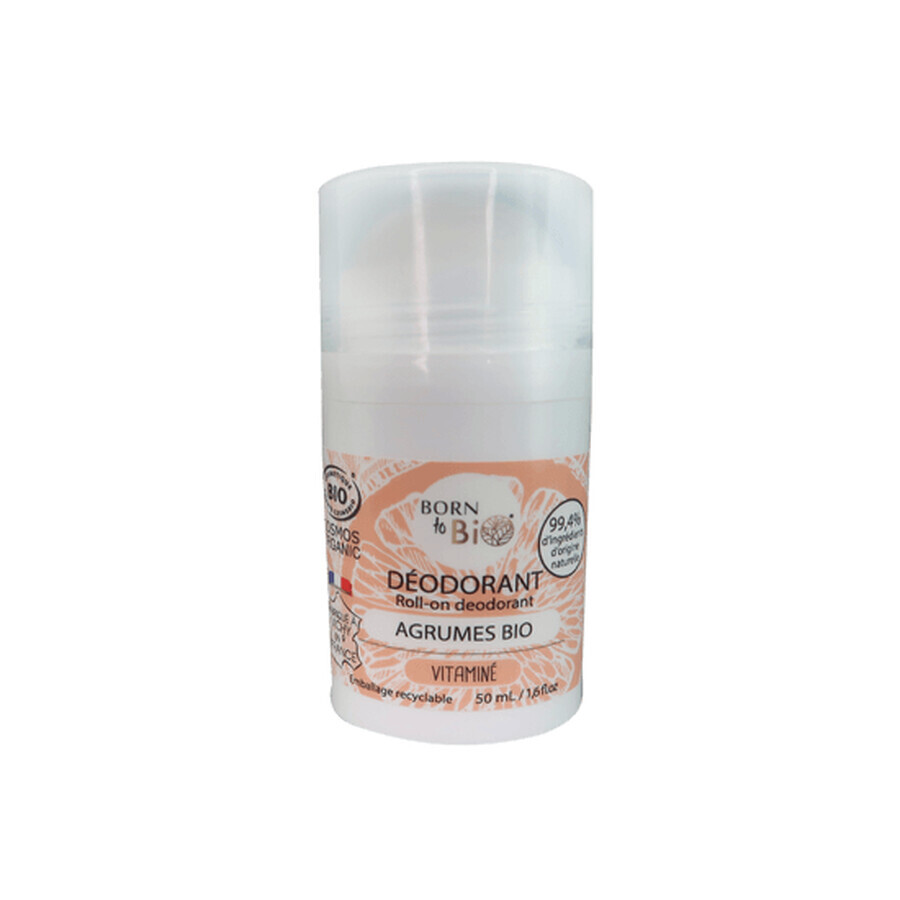 Bio-Deodorant Roll On mit Zitrusfrüchten, 50 ml, Born to Bio