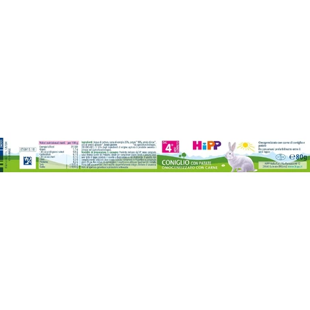 Hipp rabbit homogenized with potatoes 2 pieces 80 g