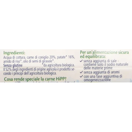 Hipp rabbit homogenized with potatoes 2 pieces 80 g