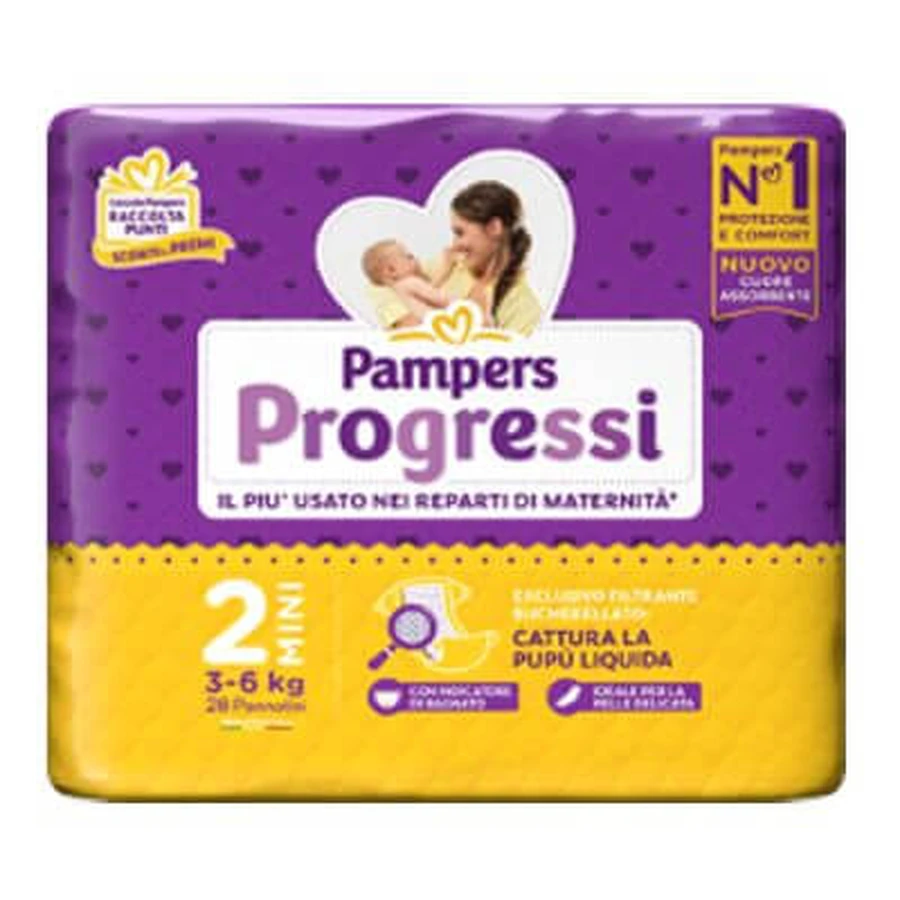 Pampers progres mini 28 piezas