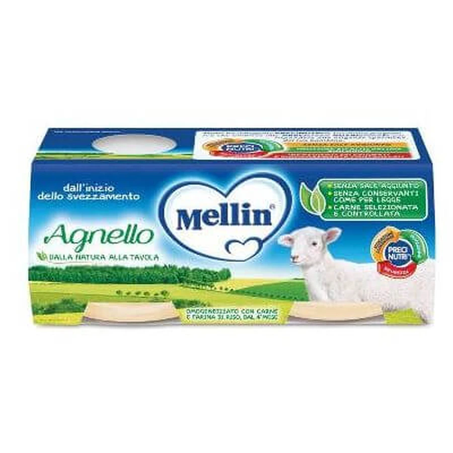 Agneau homogénéisé Mellin 2 pièces x 80 g