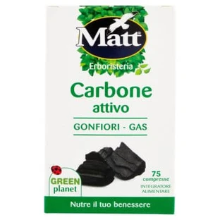 Matt herbalist carbón activado 75 comprimidos
