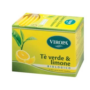 Viropa biologische groene thee met citroen 15 filters