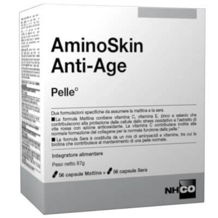 Nhco aminoskin anti-aging bouteille 56 gélules + 56 gélules
