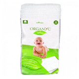 Organic cotton square baby pads, 60 pieces, Organyc Baby