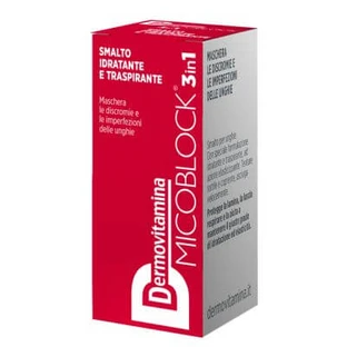 Dermovitamin micoblock 3-in-1 moisturizing and breathable nail polish red 5 ml
