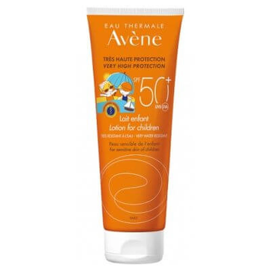 Eau thermale avene solar milk baby spf 50+ 250 ml nouvelle formule