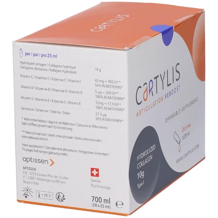 Cartylis gehydrolyseerd collageen 28 injectieflacons x 25 ml