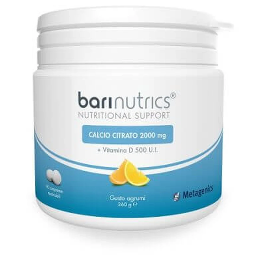 Barinutrics citrate de calcium orange citron ita 90 comprimés