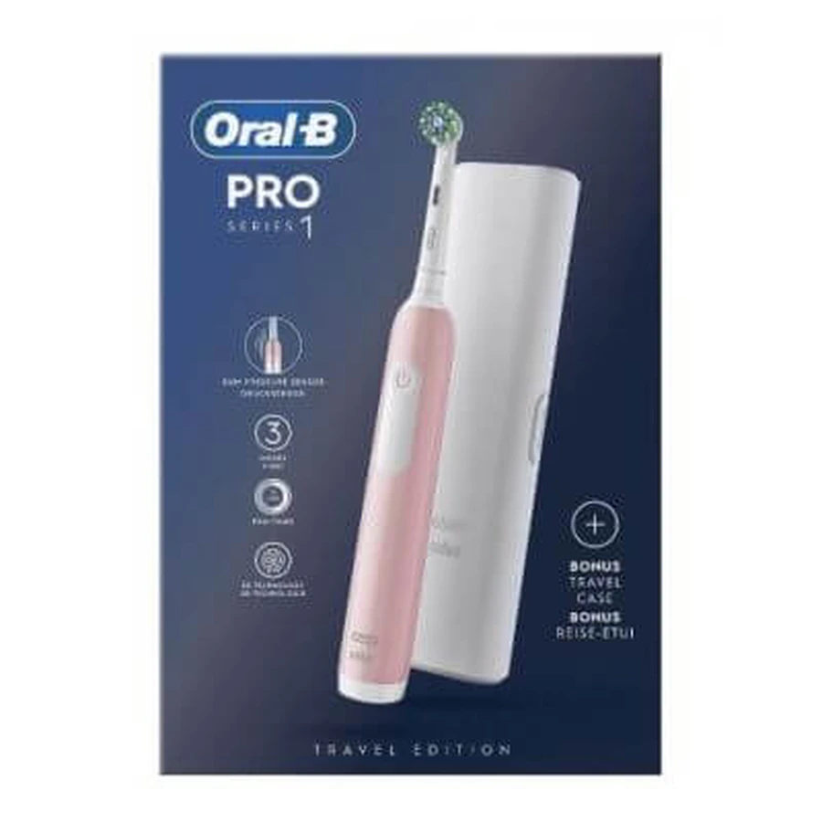 Oralb pro 1 roze elektrische tandenborstel+tc