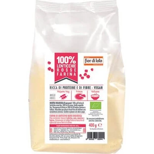 Farine de lentilles rouges biologiques Fior di loto 400 g