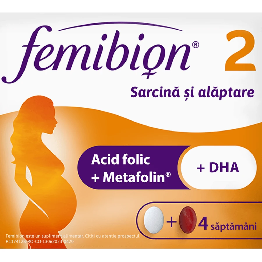 Femibion 2 zwangerschap en borstvoeding, 28 tabletten + 28 capsules, Dr. Reddys