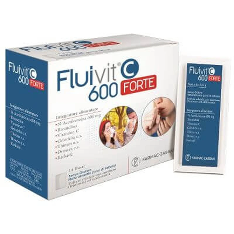 Fluivit c 600 forte 14 sobres