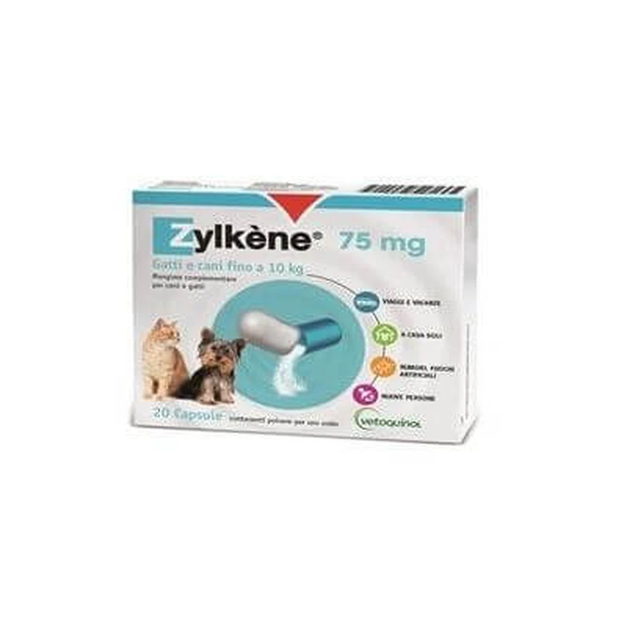 Zylkene perros y gatos de hasta 10 kg 20 cápsulas 75 mg