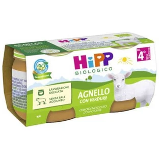 Hipp agneau bio homogénéisé aux légumes 2 pièces 80 g