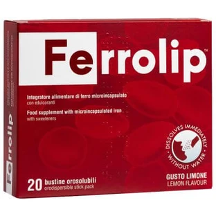 Ferrolip 20 orosoluble sachets with lemon flavor