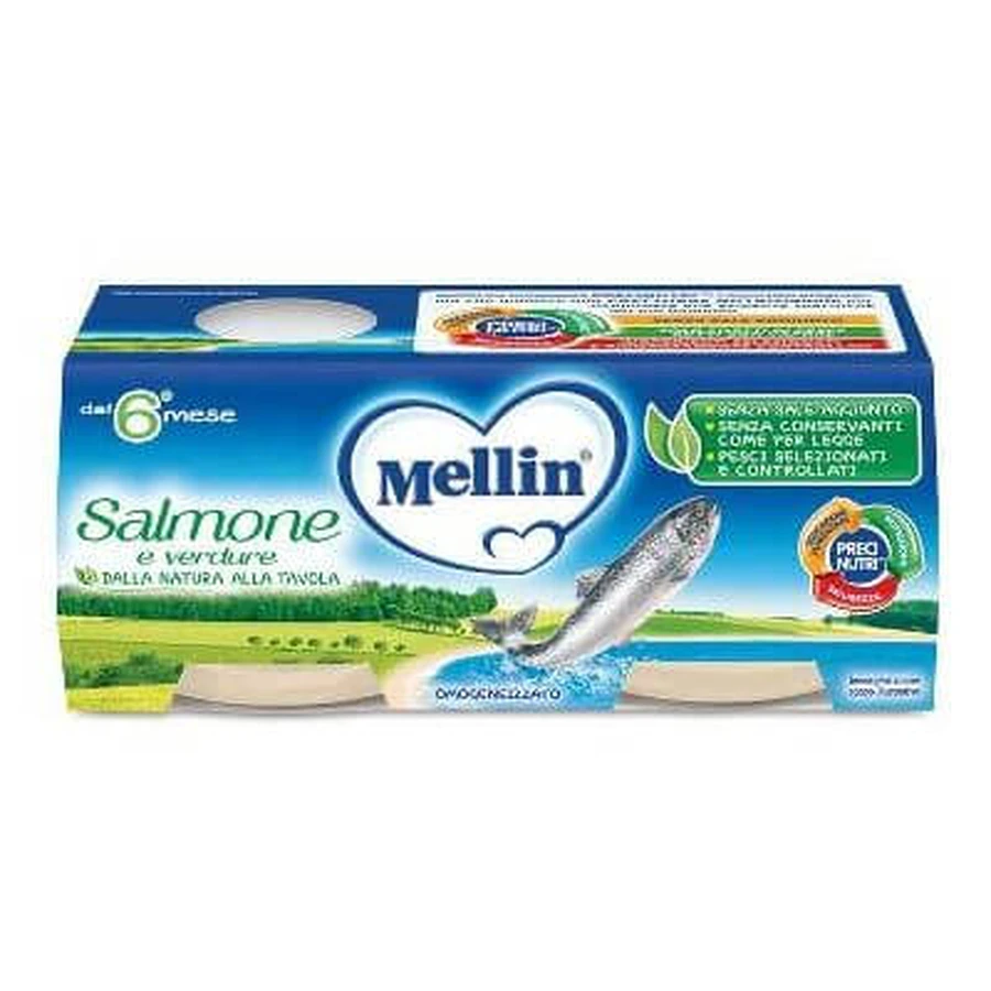 Somon omogenizat Mellin 2 x 80 g