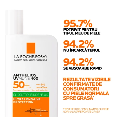 La Roche-Posay Anthelios Invisible Geurvrije Fluïde voor UVmune Zonbescherming, SPF 50+, 50 ml
