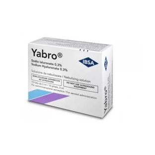Yabro 10 vials 3ml hyaluronic acid 0.3% solution for nebulization
