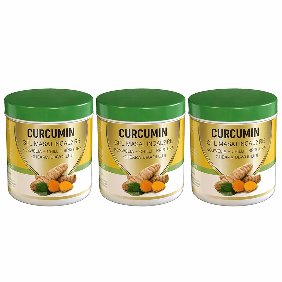 Curcumine verwarmende massage gel, 3x275 ml, Praemium