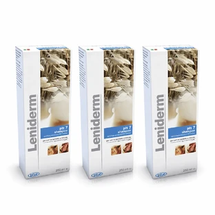 Champú para perros y gatos Leniderm, 3x250 ml, ICF