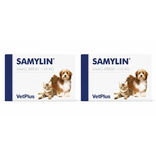 Samylin Small Breed, 2x30 tablets for maintaining liver health in dogs and cats <10 kg , VetPlus