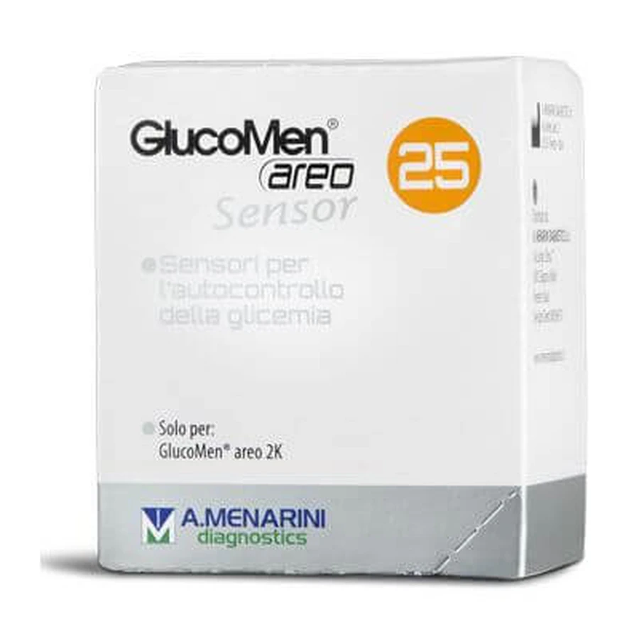 Glucomen areo sensor blood glucose test strips 25 pieces