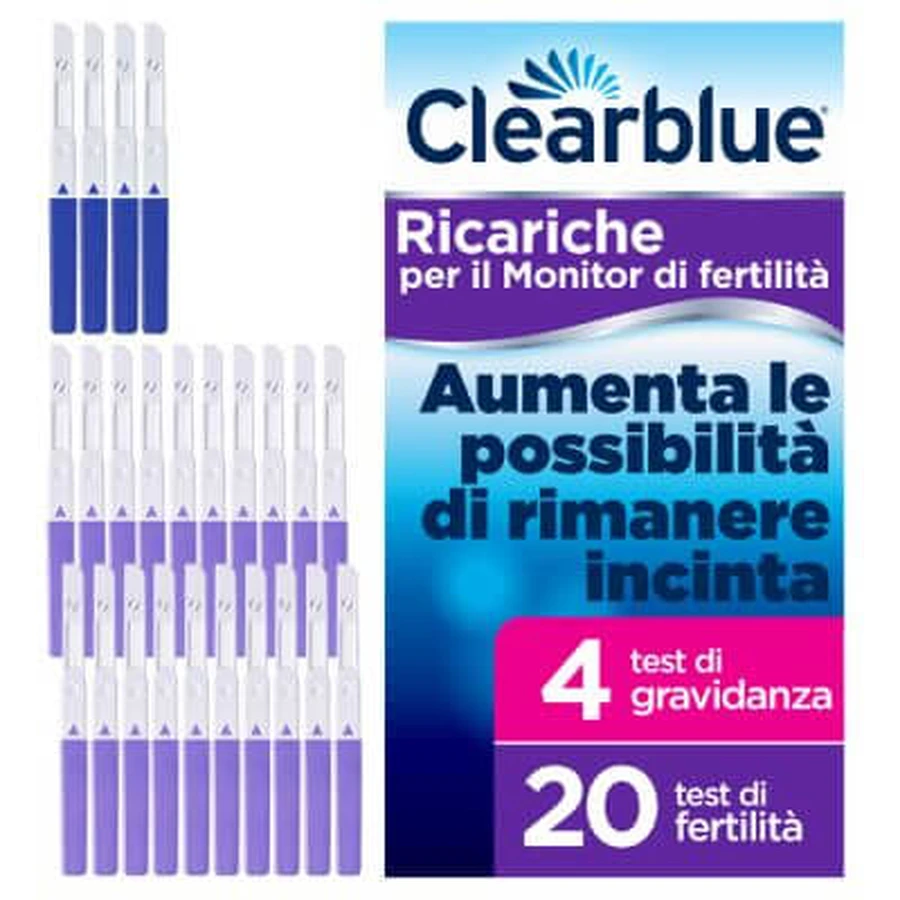 clearblue advanced monitor de fertilidad en sticks 20 unidades + 4 pruebas de embarazo