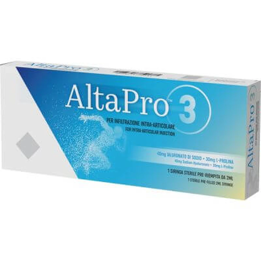 Intra-articulaire spuit altapro 1 hyaluronzuur 40mg en l proline 30mg 2 ml 1 st