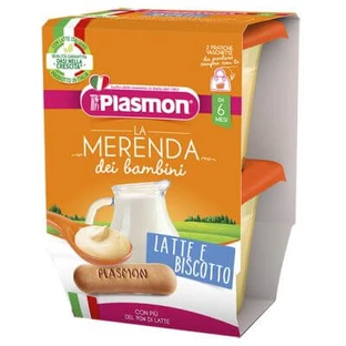 Plasmon la merenda dei bambini biscuit met aseptische melk 2 x 120 g