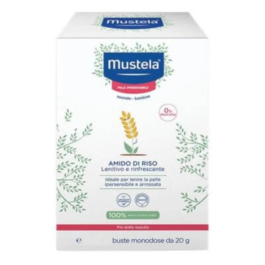 Mustela amidon de riz 4 sachets x 30 g