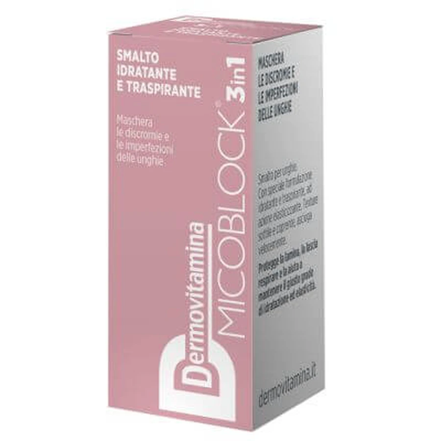 Esmalte de uñas Dermovitamin micoblock 3 en 1 hidratante y transpirable nude 5 ml