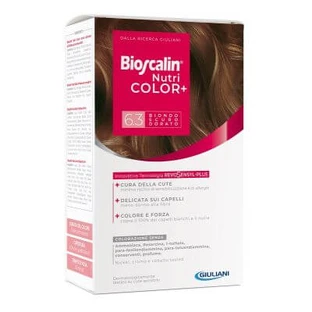 Bioscalin nutricolor plus 6.3 blond foncé crème colorante 40 ml + crème de détection 60 ml + shampoing 12 ml + conditionneur traitement final 12 ml