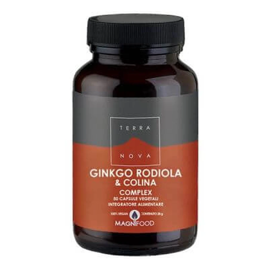 Complexe Terre-Neuve ginkgo/rhodiola/choline 50 gélules