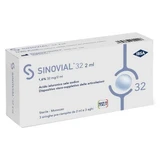 Jeringa SINOVIAL intraarticular 32 ácido hialurónico 1,6% 32 mg/2 ml 1 fs + aguja calibre 21 3 uds.