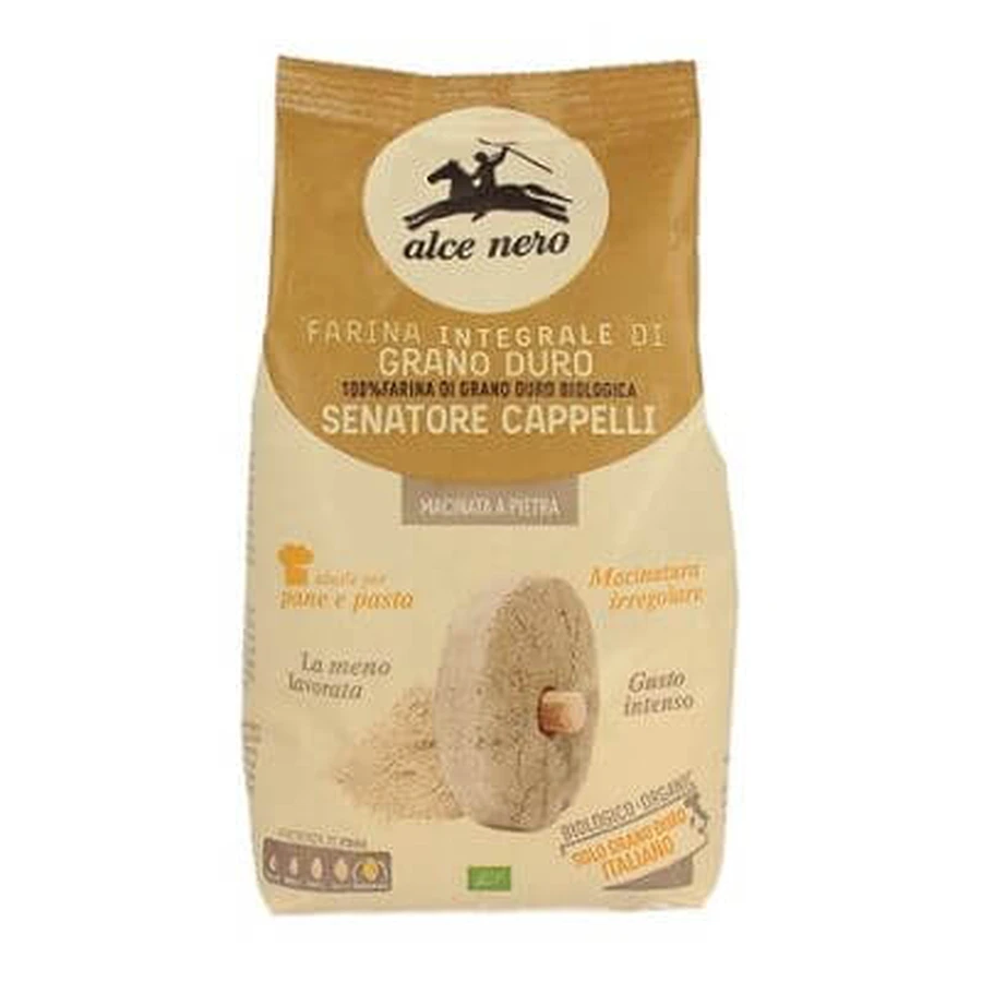 Făină integrală ecologică Senatore Cappelli măcinată la piatră 500 g