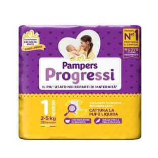 Pampers pañal progreso recién nacido 1 2-5kg 28 piezas