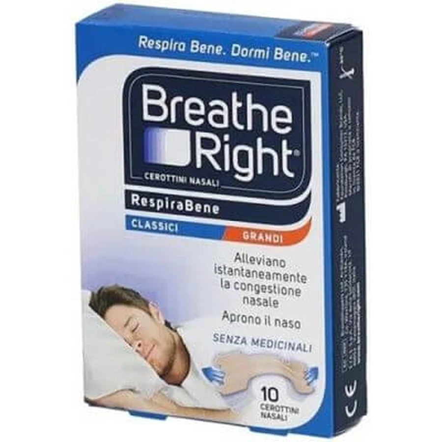 Parches nasales Classic Correct Breathing grandes 10 piezas
