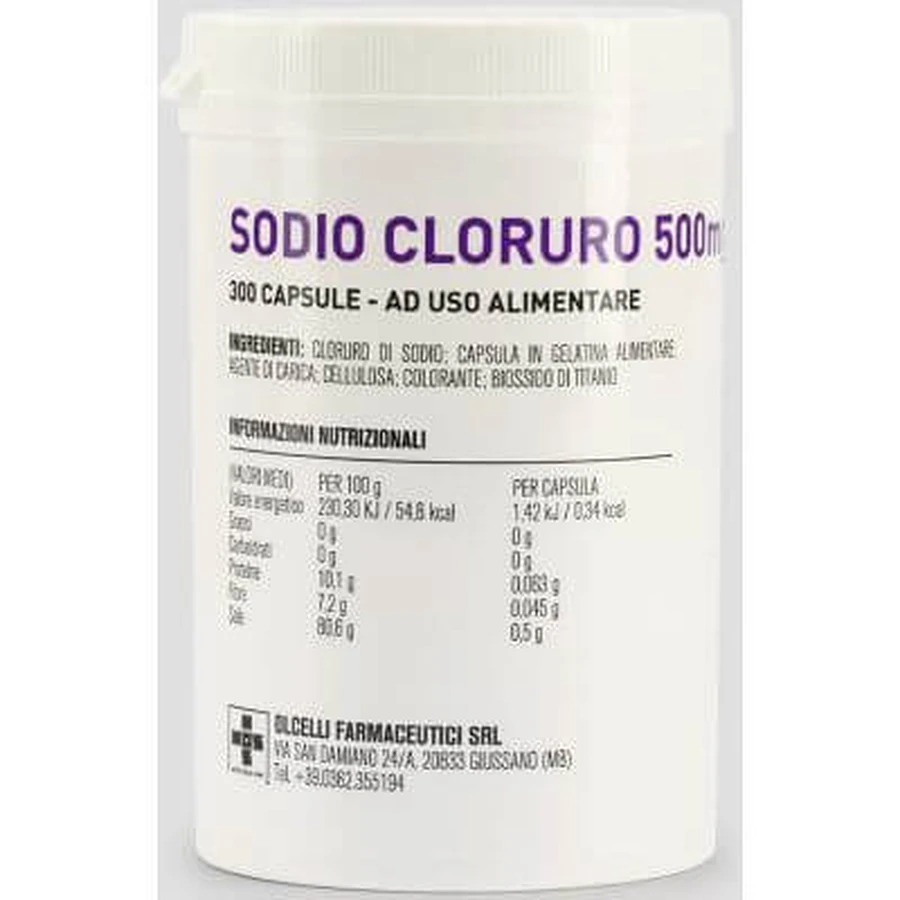 Sodium chloride 300 capsules 500mg