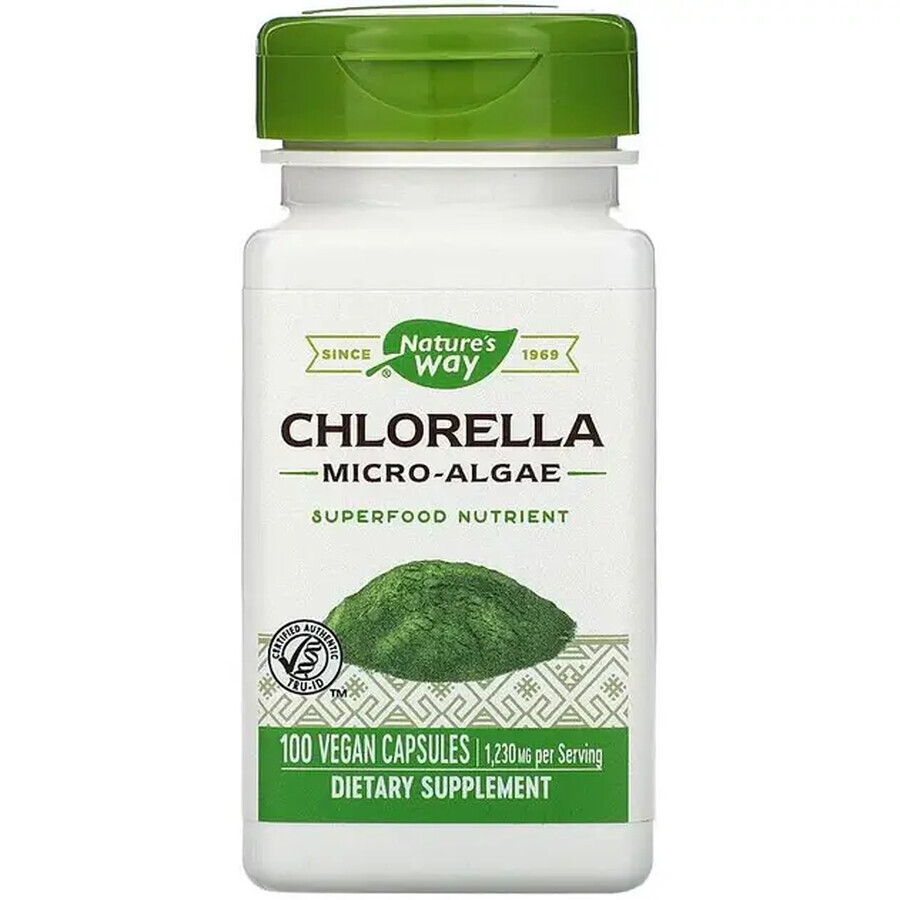 Chlorella Micro-algae 410mg Nature's Way, 100 cápsulas, Secom