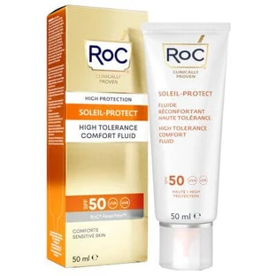 Roc fluido solar facial spf 50 alta tolerancia 50 ml