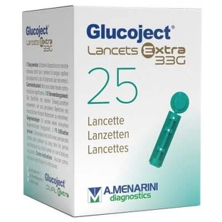 Lanza Glucojet con calibre adicional 33 25 piezas